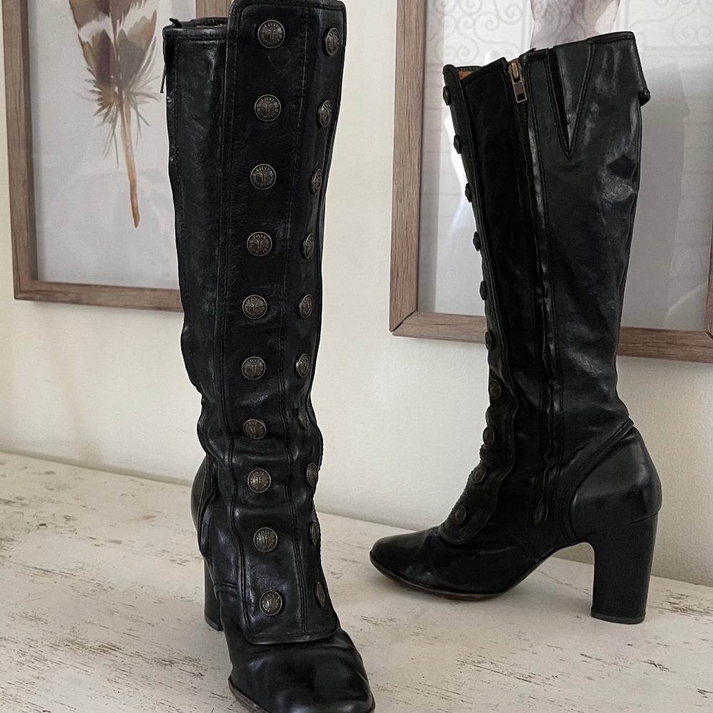 FRYE Adrienne VTG Military Style Leather Boots ~ SIZE 6.5